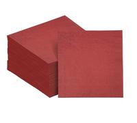 Gcardist 120 serviettes de cocktail bordeaux, 12,7 x 12,7 cm, jetables, en papier, pour cocktails, dîners, mariages, anniversaires, desserts et vin (5 x 5 pouces)