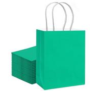 Gcardist 24PCS Moyenne Pochette Cadeau avec Poignées en Gros 8.3x4.3x11 Pouces Sacs Cadeaux Vert Sapin Plusieurs Utilisations (21x11x27.3cm, Moyenne Taille)