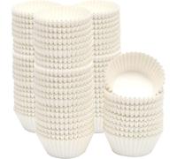Gcardist 500 pièces de caissettes à muffins blanches, inserts pour cupcakes inodores, qualité alimentaire (taille standard)