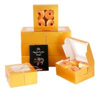 Gcardist Goldene Keks-Boxen mit Fenster Lot de 15 boîtes de rangement 15,2 x 15,2 x 7,6 cm