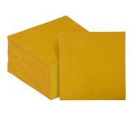 Gcardist Lot de 120 serviettes à cocktail jaune gingembre, 12,7 x 12,7 cm, jetables, en papier pour cocktail, dîner, mariage, fête d'anniversaire, dessert vin (5 x 5 pouces)