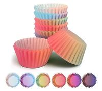 Gcardist Lot de 300 mini caissettes à muffins et cupcakes de qualité alimentaire Motif dégradé Papier à muffins Moule à cupcakes (petite taille)