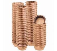 Gcardist Lot de 500 mini moules à muffins en papier naturel sans odeur - Marron - Inserts de qualité alimentaire - Petite taille
