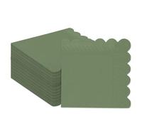 Gcardist Serviettes de cocktail, en papier, jetables, vert pois, 12,7 x 12,7 cm, pour mariage, fête d'anniversaire, dessert (120 count)