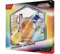 GCC Pokémon : Collection avec Affiches de l'expansion écarlate et Violet - Évolutions prismatiques (Trois enveloppes d'extension et Trois Cartes holographiques)