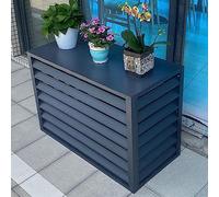 GCCSSBXF Housse de climatisation en aluminium - Protégez les unités extérieures avec un écran décoratif de clôture, idéal pour climatisation et pompes à chaleur - Enclos de poubelle, support de fleurs
