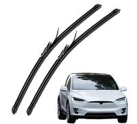 GCcv Jeu de Balais D'essuie-Glaces Avant Auto pour Tesla Model X 2016-2018 Pare-Brise Lame D'essuie-Glace pour Fenêtre de Voitur 700mm+450mm fit Languette de pincement Bras