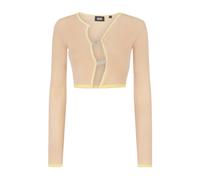 Gcds - Cardigan Court en maille côtelée Comma - Femme - Pulls - Rose - Taille: 38 FR
