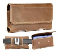 Gcepls Étui en cuir véritable pour téléphone portable avec ceinture pour iPhone SE 2020, SE 2022, 13 Mini, 12 Mini X, iPhone SE 7 8, Galaxy S7, S8, Étui en cuir véritable avec clip de ceinture, en