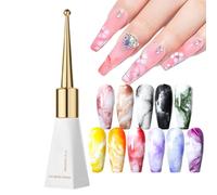 Gcerfby Bloom Gel Vernis à Ongles,Effet Diffusion Gel Florissant 10ml - Liquide Durcissement Rapide Art Sculptage Beauté Maison Femmes Filles