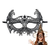 Gcerfby Cache-Yeux Dentelle Noir - Cagoule Spectacle Femmes | Masque de Fête pour Carnaval Halloween Noël Cosplay et Spectacles