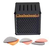 Gcerfby Étui pour médiators de guitare - Boîte portable de grande capacité imprimée 3D pour musiciens, bassistes, anniversaire, papa, mari, petit ami, lui, Noir , Refer to description, Unisexe