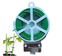 Gcerfby Fil de Support de - Cravates Vertes pour s de Jardin - Attaches de Support réutilisables pour la Croissance et l'entretien des s de Jardinage, Fournitures de Fleuriste, coupeur intégré