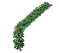 Gcerfby Guirlande de Noël,Guirlande De Foyer 2.7 Métres avec Baies Rouges Et Cônes De Pin - Décoration Réaliste pour Mariage Hiver Fêtes - pour Cheminée Mur Porche Table