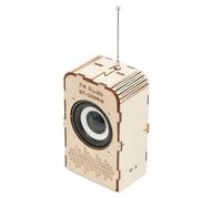 Gcerfby Kit de Construction de Radio - Coffret Jouet Radio FM en Bois,Audio Portable pour Âges Famille Amis
