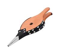 Gcerfby Outils de cheminée, contrôle facile du flux d'air, 41x15 cm, souffleur de ventilateur de feu à la main en cuir, d'air en bois souffle de souffleur rapide, facile à utiliser