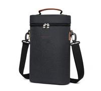 Gcerfby Porte-poignée De Vin, Étui De Transport Étanche, Sac Fourre-Tout À Vin Portable, Compact Et Léger, Contrôle De La Température Isolé, Noir/Bleu Marine/Gris, pour Événements en Plein Air, Fêtes