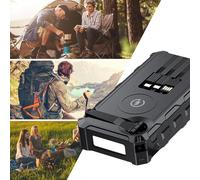 Gcerfby Power Bank Solaire - Chargeur Portable Rapide avec Lumière Intégrée - Fonction SOS Intégrée, Boussole Et Étanche pour Hommes Et Femmes