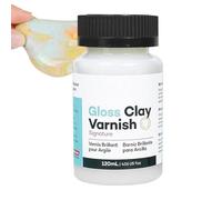Gcerfby Vernis Pour Argile Autodurcissante - Vernis Argile À Séchage À L'Air 120ml Finition Brillante Intense - Pour Atelier et Maison, Prévention des Craquelures, Imperméable pour Peinture à l'Huile,