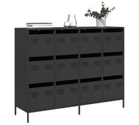 GCHDHAPB Accueil Armoires et rangement, buffets et buffets, buffet noir 135 x 39 x 103,5 cm en acier laminé à froid