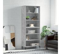 GCHDHAPB Accueil-Armoires et rangement, buffets et buffets, meuble haut béton gris 69,5 x 32,5 x 180 cm