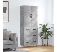 GCHDHAPB Accueil-Armoires et rangement, buffets et buffets, meuble haut béton gris 69,5 x 34 x 180 cm