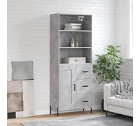 GCHDHAPB Accueil-Armoires et rangement, buffets et buffets, meuble haut béton gris 69,5 x 34 x 180 cm