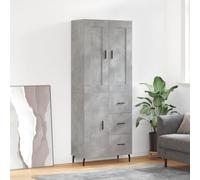 GCHDHAPB Accueil-Armoires et rangement, buffets et buffets, meuble haut béton gris 69,5 x 34 x 180 cm