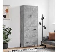 GCHDHAPB Accueil-Armoires et rangement, buffets et buffets, meuble haut béton gris 69,5 x 34 x 180 cm