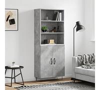 GCHDHAPB Accueil-Armoires et rangement, buffets et buffets, meuble haut béton gris 69,5 x 34 x 180 cm