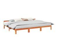 GCHDHAPB Accueil Lits et accessoires, lits et cadres de lit, cadre de lit familial sans matelas, marron ciré, 270 x 200 cm, pin massif