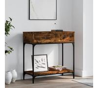 GCHDHAPB Accueil Tables d'appoint Table d'appoint Table console Chêne fumé 75 x 34,5 x 75 cm Bois d'ingénierie