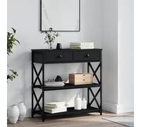 GCHDHAPB Accueil Tables d'appoint Table d'appoint Table console Noir 75 x 28 x 75 cm Bois d'ingénierie