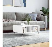 GCHDHAPB Accueil Tables d'appoint, tables basses, table basse blanche 60 x 60 x 30 cm en bois d'ingénierie