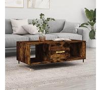 GCHDHAPB Accueil Tables d'appoint, tables basses, table basse chêne fumé 102x50x40 cm bois d'ingénierie