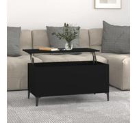 GCHDHAPB Accueil Tables d'appoint, tables basses, table basse noire 90 x 44,5 x 45 cm en bois d'ingénierie