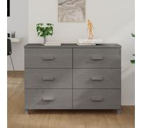 GCHDHAPB Armoires et rangement, buffets et buffets - Buffet - HAMAR - Gris clair - Bois massif de pin - 113 x 40 x 80 cm