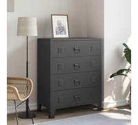 GCHDHAPB Armoires et rangement - Commode en métal - Style industriel - 78 x 40 x 93 cm - Noir