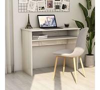 GCHDHAPB Bureaux de bureau en bois laqué blanc brillant 90 x 50 x 74 cm