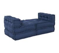 GCHDHAPB Decor,Textiles : literie, oreillers, couvertures, housses et coussins, poufs modulaires - Lot de 4 en tissu indigo