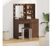 GCHDHAPB Ensemble de meubles 2 pièces Coiffeuse avec LED en chêne noir