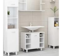 GCHDHAPB Ensemble de meubles de maison, meubles de salle de bain, armoire de salle de bain, blanc brillant, 60 x 32 x 53,5 cm, bois d'ingénierie