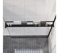 GCHDHAPB Étagère de douche murale pour douche à l'italienne Noir 100 cm Aluminium Maison & Jardin Accessoires de salle de bain