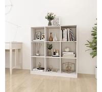 GCHDHAPB Étagères, bibliothèques et étagères sur pied - Meuble à livres / séparateur de pièce - Blanc - 104 x 33,5 x 110 cm - Pin massif