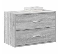 GCHDHAPB Home-Armoires et rangement, commode, armoire avec 2 tiroirs, gris Sonoma, 60 x 31 x 40 cm, bois d'ingénierie
