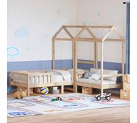 GCHDHAPB Home-Lits et accessoires, lits et cadres de lit, ensemble de lit et banc avec toit sans matelas 90 x 200 cm