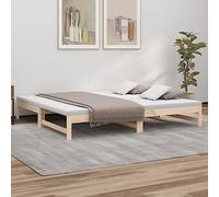 GCHDHAPB Home-Lits et accessoires, lits et cadres de lit, lit gigogne sans matelas 2 x (100 x 200) cm en pin massif