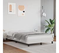 GCHDHAPB Lits & Accessoires, Lits et cadres de lit - Cadre de lit sans matelas - Blanc - 120 x 190 cm - Petit double - Simili cuir