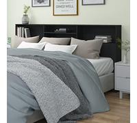 GCHDHAPB Lits et accessoires, têtes de lit et pieds de lit - Tête de lit - Armoire noire 220 x 19 x 103,5 cm