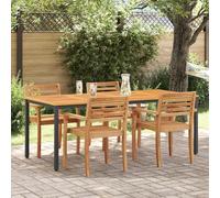 GCHDHAPB Meubles, surfaces : tables, bureaux, chariots, comptoirs et pièces, table de jardin 200 x 90 x 75 cm, bois d'acacia massif et métal